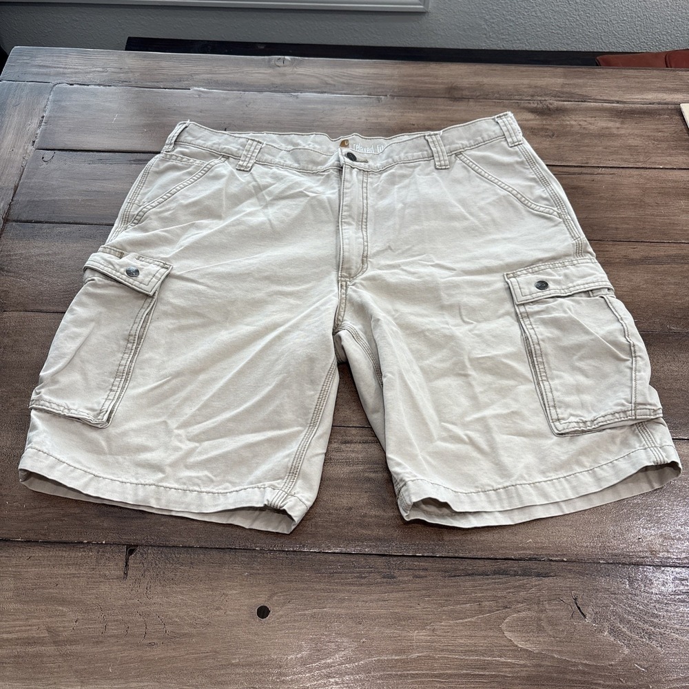 Carhartt Mens 33w‎ Relaxed Fit Cargo Shorts 10" Inseam Beige 100277 232